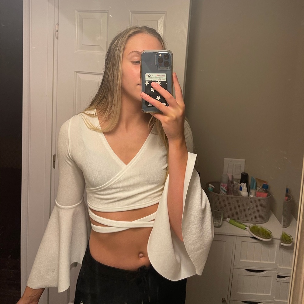 flared cropped top